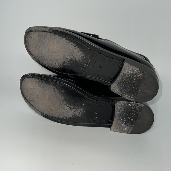 ❌SOLD❌ Saint Laurent Le Loafer Flats in Nero & Blanc Optique 38 - Picture 9 of 10